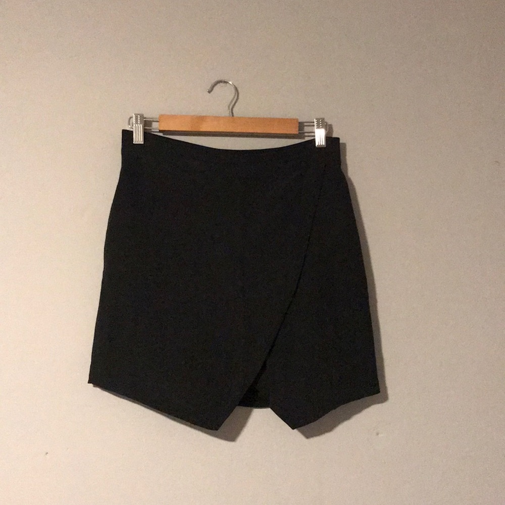Black mini skirt